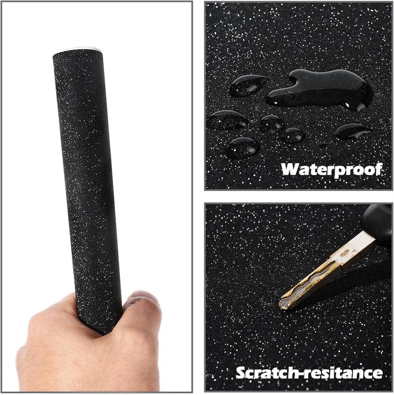 Vinyl Car Wrap 5ft x 1ft, Air Release Automotive Wrap Film for Car, SUV, Truck, Moto, Boat, Laptop DIY Vehicle wrap Satin Black Paint Protection Film Prevents Minor cuts and scrapes