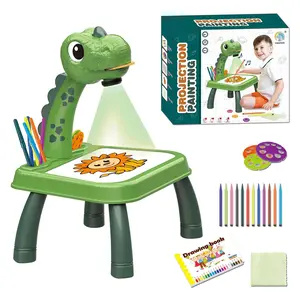 Dinosaur Projection Drawing Table, 1 Box Cute Projector Painting Table & Accessories, Interactive Erasable Board To Inspire Creativity, Ideal Gift