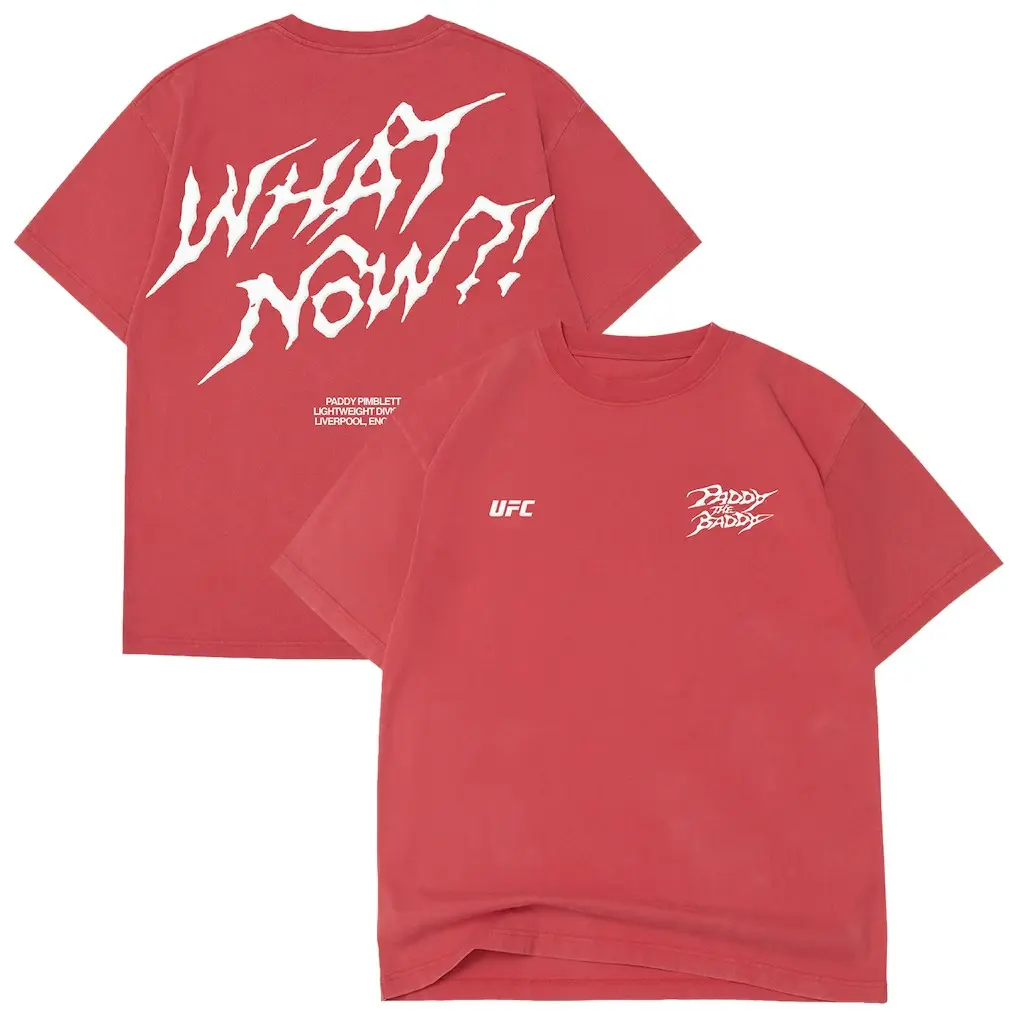 Red Paddy Pimblett What Now?! Victory T-Shirt, UFC Shirt, MMA Merch, Gift For Fans