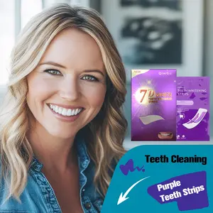 7D Teeth Whitening Strips, Best Tooth Bleaching Kit, Travel-Friendly Set, Gel Formula, Smile Enhancer, Perfect Gift for Smokers & Coffee Drinkers