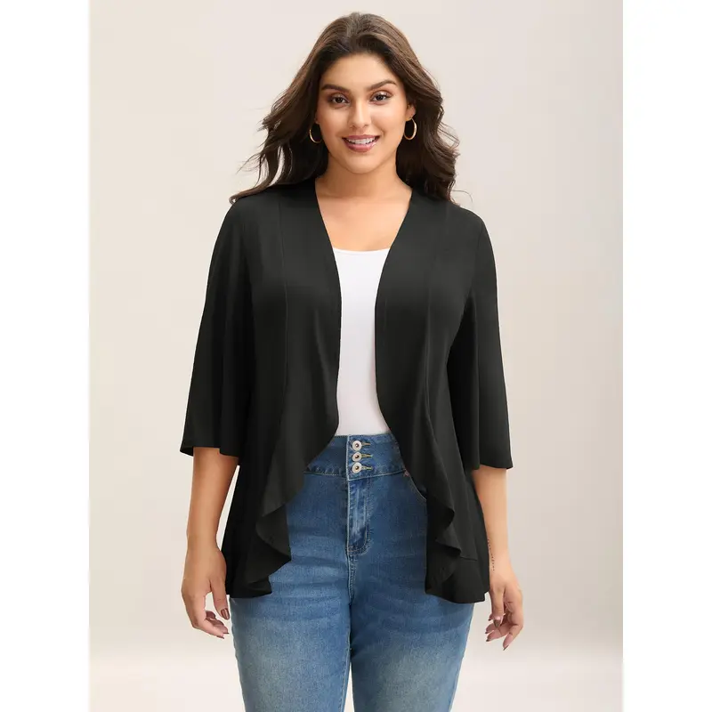 BloomChic Lotus Hem Curvy Kimono Cover-Up 【M-6XL】