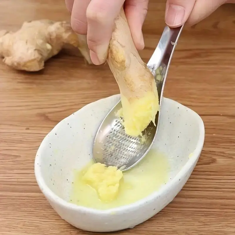 Ginger Grater Spoon, Manual Garlic Crusher, Non-Charging Kitchen Gadget Ginger Grater Spoon, Manual Garlic Crusher, Non-Charging Kitchen Gadget