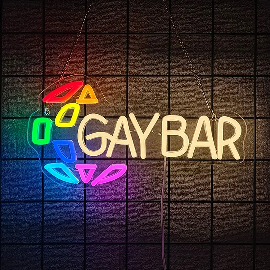 Lgbt Neon Wall Decor, Gay Pride LED Sign, Disco Ball Neon Light, led neon lights, Forever Love LED Lamp for Bars, Taverns, Bedrooms, Pride Month Decoration