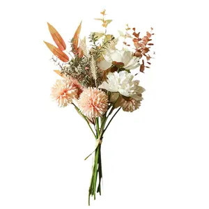 Artificial Flowers Floral Table Centerpiece Wedding Bouquet Faux Flowers Silk Flowers for Kitchen Indoor Festival Garden Decor