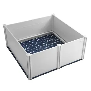 【Father's Day gift】VEVOR Dog Whelping Box, 59.8 x 59.8 x 24.0in Whelping Box for Dogs and Puppies, Whelping Pen for Puppies, Dog Birthing Box with Rails and Washable Pee Pad, Whelping Box for Large Breed Dogs, White