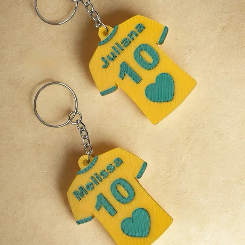 Customizable Jersey Keychain - Personalized with Name and Number - Durable Plastic Material - Perfect for Sports Fans