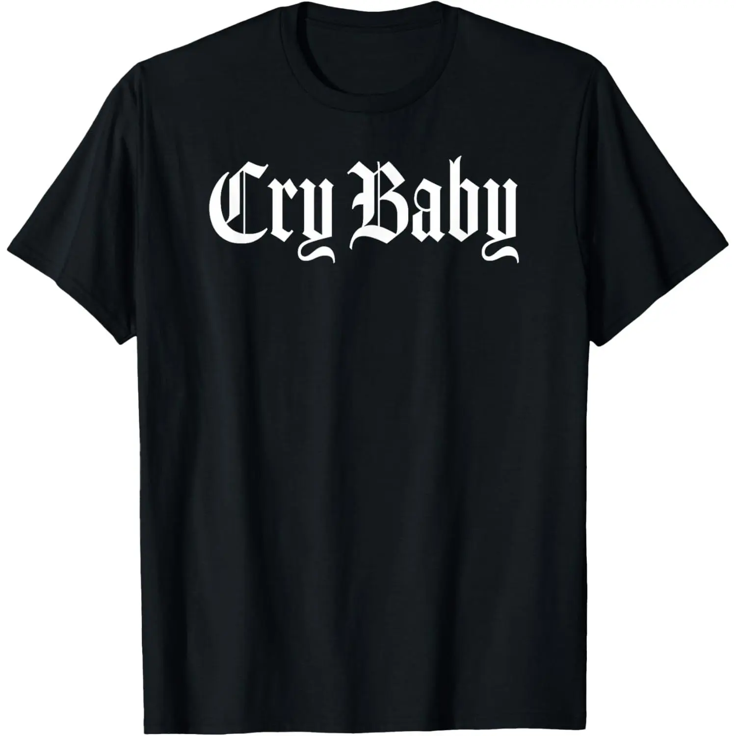 100%cotton CRY Baby Old English Design T-Shirt