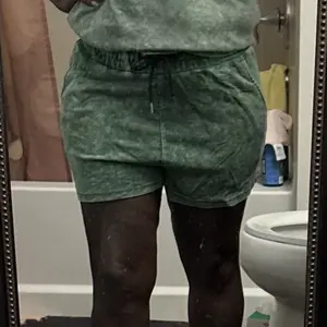 Two-piece Set Women's Solid Color Denim-effect Print Tee & Shorts, Casual Basic Round Neck Short Sleeve T-shirt & Shorts, Ladies Summer Clothes for Daily Wear, Matching Clothing Set