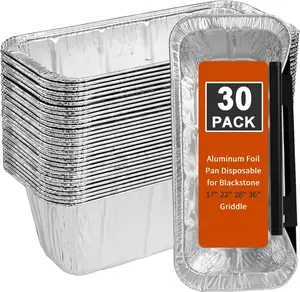 Grease Cup Liners for Blackstone Griddle 5017 - Blackstone Griddle Accessories， Disposable Grill Grease Tray, Aluminum Foil Drip Pan Grease Catcher Cup Liner for 17, 22, 28, 36 Inch (30 Pack)