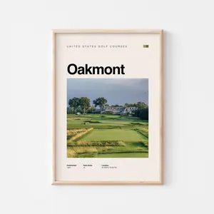 Oakmont Golf Course Poster | Inspired by Iconic American Golf | Unframed Artistic Decor