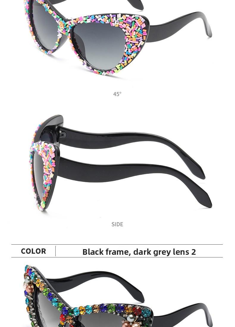 Fashion Cat Eye Rhinestone Sunglasses