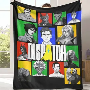 Superheroes Flannel Blanket Dispatch Comic Book Print Ultra Soft Lightweight Cozy Warm AntiPilling AntiWrinkle FadeResistant for Bed Sofa Gift
