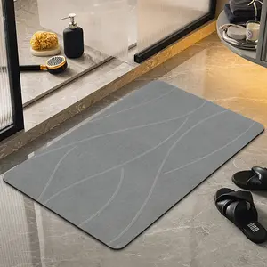 Bathroom-specific Non-slip and Waterproof Diatom Mud Mat Water-absorbent and Easy-to-clean Foot Mat for Entrance