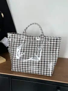 Fashion Large Capacity Women's Plaid Handbag Commuter Bag, Stylish Ladies' Tote Purse, Perfect for Daily Use and Work