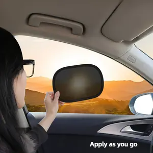 Two-piece mini-sunshade electrostatic film for summer car leaves no trace, and side window sunshade for summer car