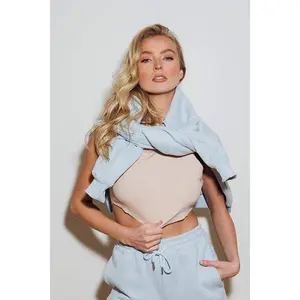 Ribbed Crop Top | Nude