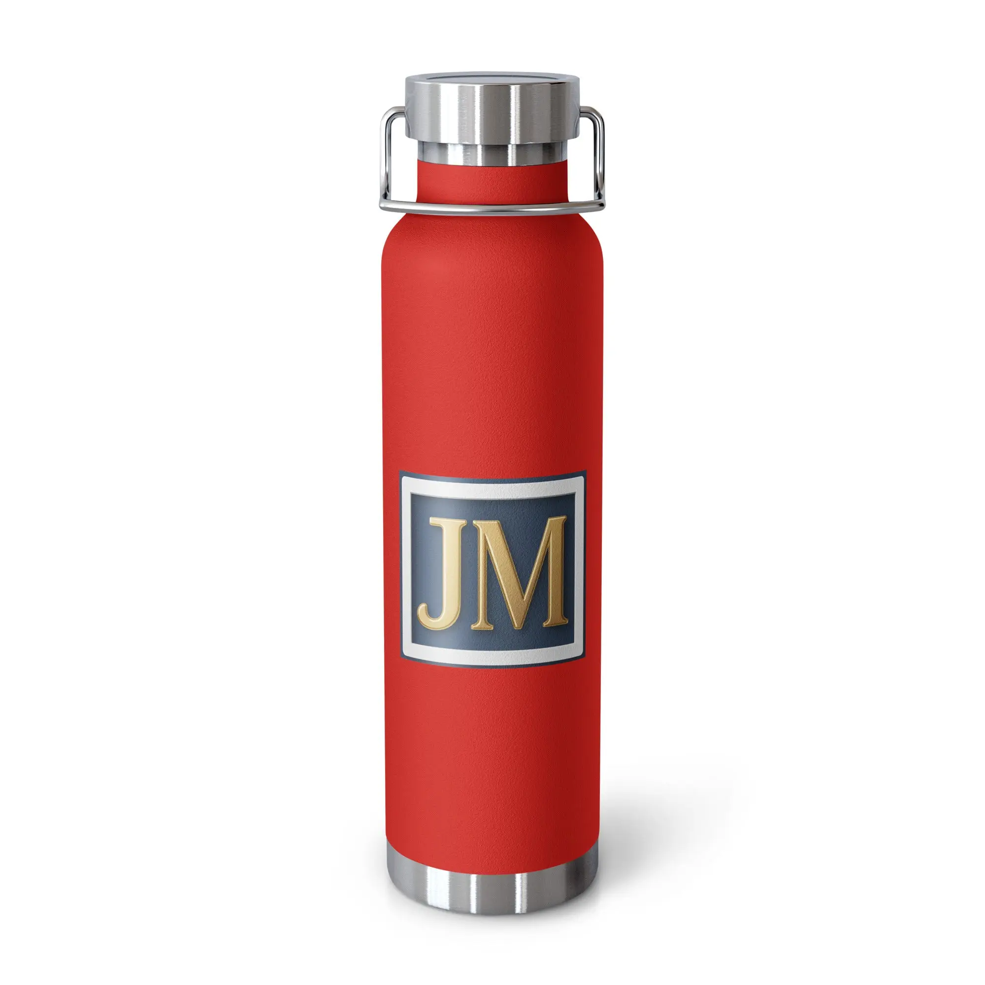Copper Vacuum Insulated Bottle 22 oz Stainless Steel Spill-Proof Drinkware Flask BPA-Free Scratch-Resistant Powder-Coat Finish