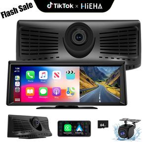 【HiEHA | DealsForYouDays & Father's Day Gift】2026 Dash Cam with 8.14" Wireless CarPlay Touchscreen, Wireless Carplay & Android Auto, 1080P Backup Camera, 2K Front, Mirror Link/Bluetooth/GPS Navigation/Satellite Radio for All Vehicles