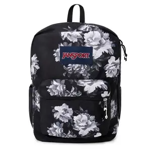 Jansport Magnolia Mirage Cross Town Plus Backpack with Floral Design and Multiple Pockets