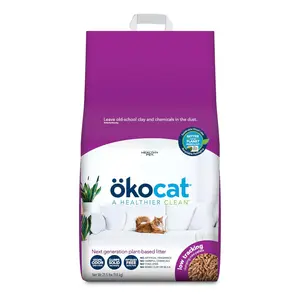 ökocat Less Mess Low Tracking Wood Clumping Cat Litter Mini- Pellets, Unscented, 21.5 pounds - Natural Ingredients, Stops Odor, Clumps Solid, 99% Dust Free, Great for Long-Hair Breeds