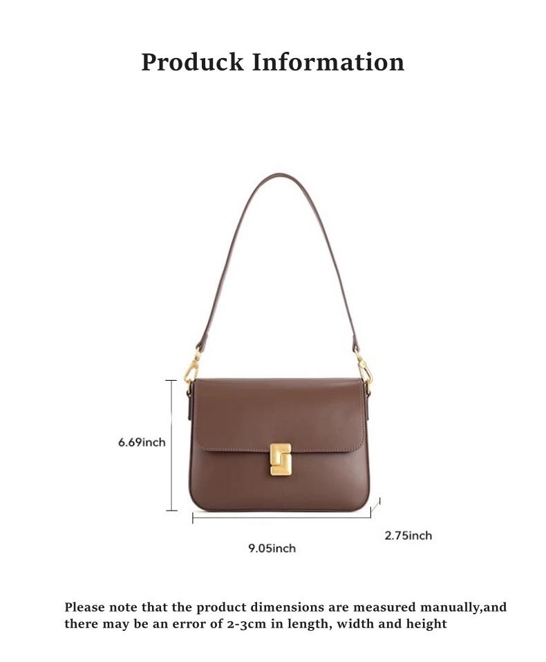 Genuine Leather Tofu Square Bag 2026 New Arrival, Women's Vintage Underarm Bag, Commute Handbag, Luxury Minimalist Shoulder & Crossbody Bag