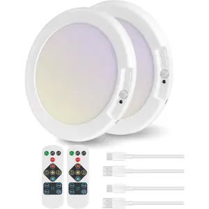 Rechargeable Motion Sensor Ceiling Light  Wireless Magnetic Dimmable 3CCT for Bathroom Closet Stairs