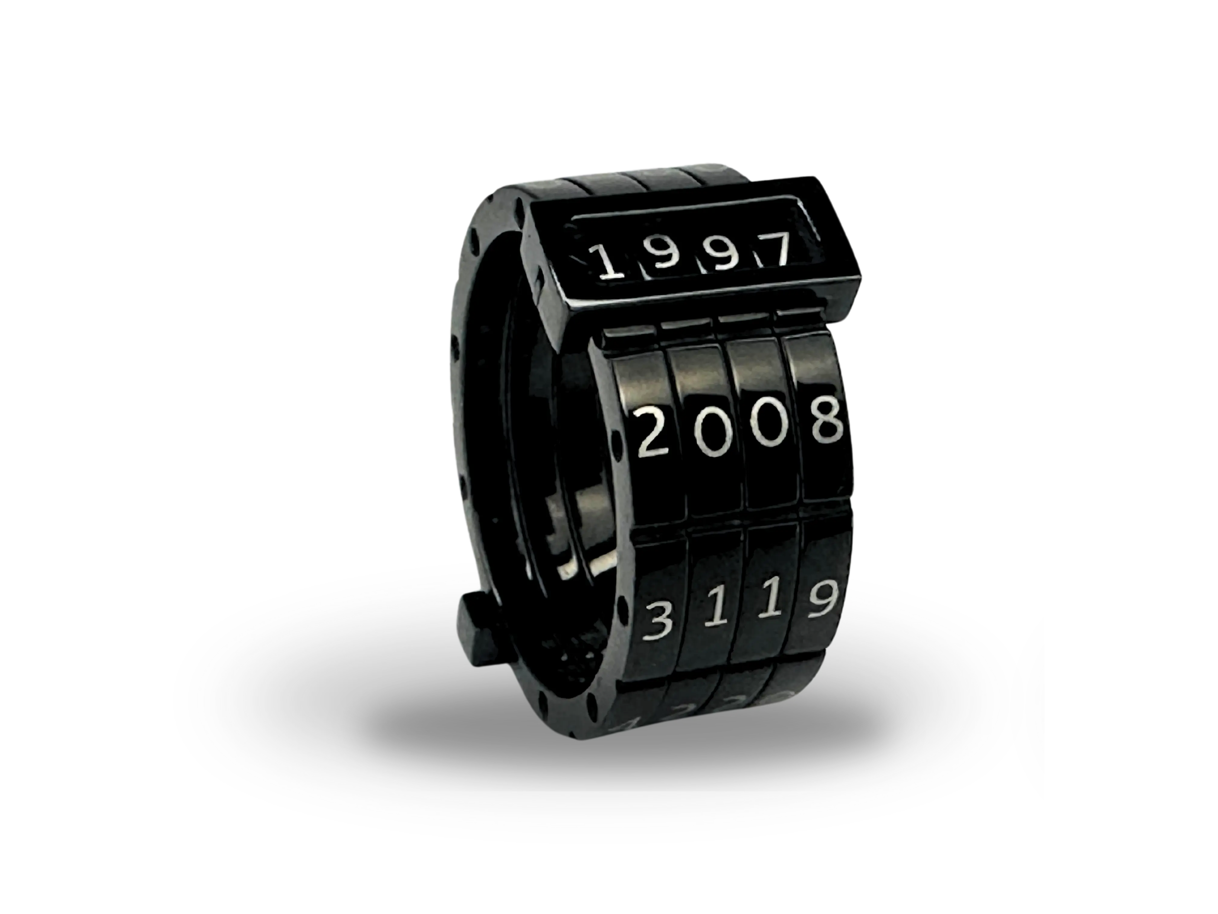The Date Ring – Personalized Stainless Steel Anniversary Ring, Customizable Special Date Jewelry