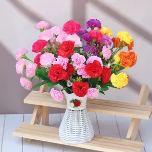 Artificial Carnation Flower Set of 4, Perfect for Home Decoration, Ideal for Weddings, Parties, Anniversaries and Holidays