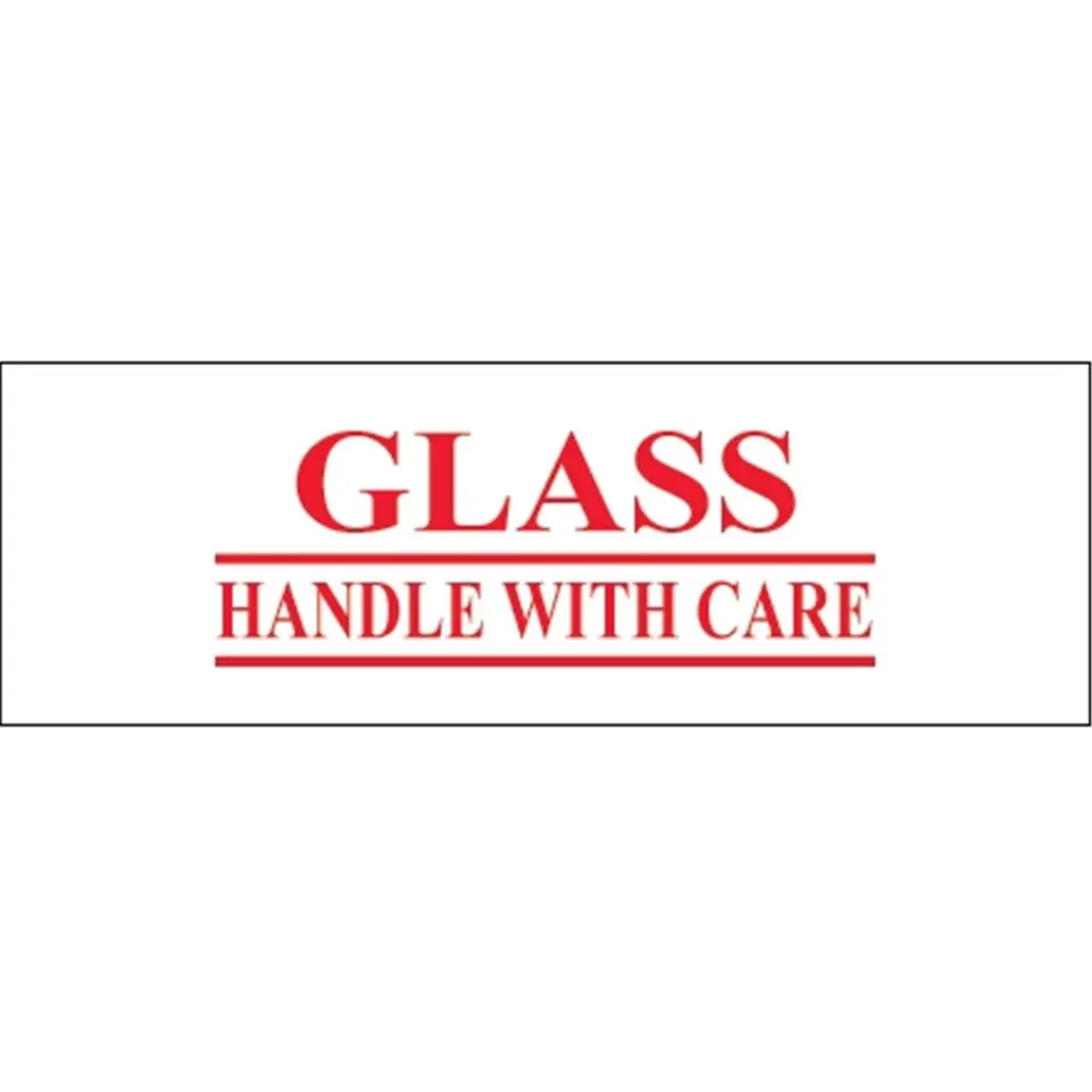 Tape Logic T901P17 2 in. x 55 yards - Glass - Handle with Care Pre-Printed Carton Sealing Tape, Red & White - Case of 36