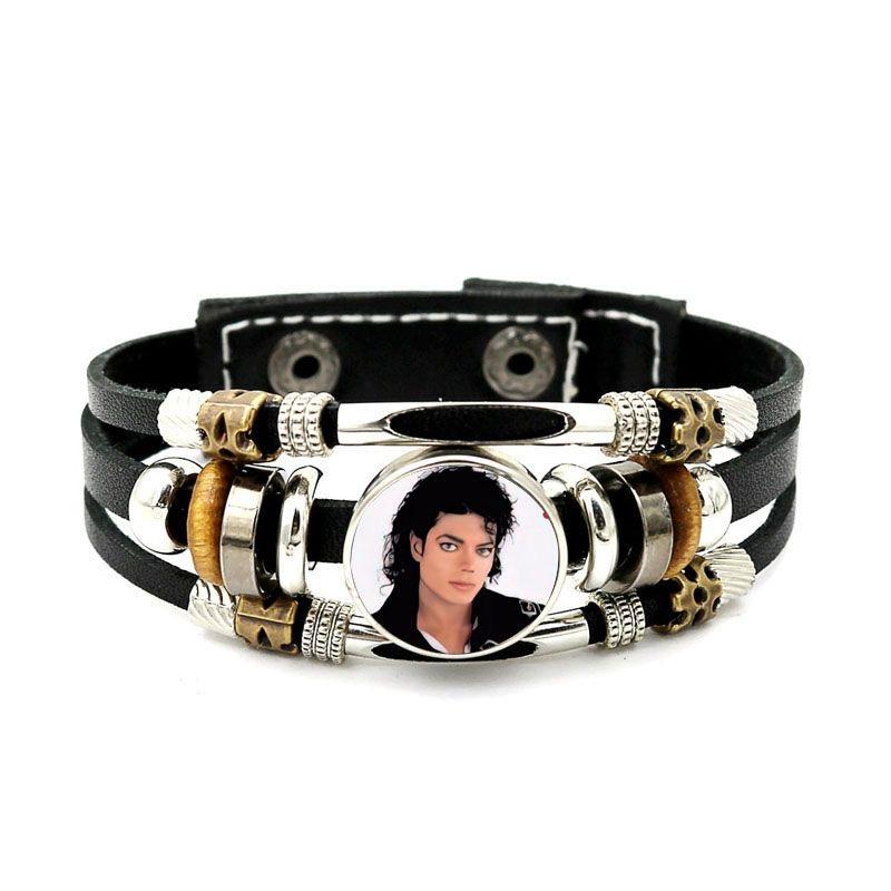 MJ Bracelet & Wristband Set for Boys Girls Stylish Jewelry Inspired by Iconic Artist Versatile Fun Accessory for Casual Outings Special Events