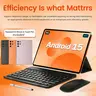 W&O 2026 Touchscreen Android 15 Tablet - 11-in HD Display, 12GB(6+6) RAM+256GB Expandable Storage, 10000mAh Battery, 5G WiFi, Tools and Gadgets, Cool Gadgets with Keyboard Support, Mouse, Case, Stylus Support, Dual Camera, Ideal for School, Work