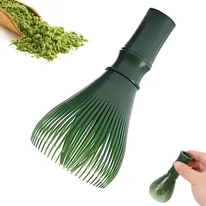 Reusable Resin Matcha Whisk Easy to Clean Stirring Tool for Japanese Matcha Green Tea Ceremony (Green)