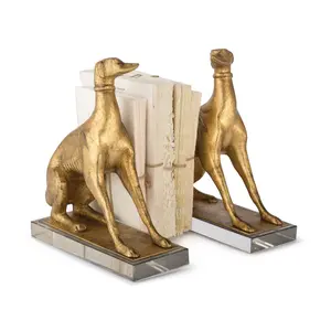Norman Book Ends Antique Gold Leaf