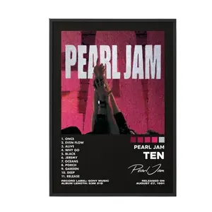 UnNo Framed - Pearl Jam - Ten Album Poster No No Frame / Album Cover Poster / Music Gift / Music Wall Decor / Fan Gift / Home decor