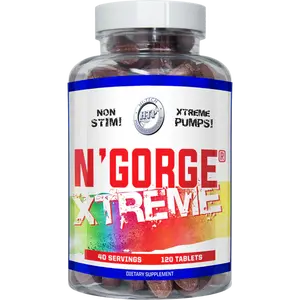 N'Gorge Xtreme 120 Tablets – Non-Stimulant Pre-Workout Pump Booster – Extreme Muscle Pumps & Vascularity – 40 Servings – Stack with Any Pre-Workout