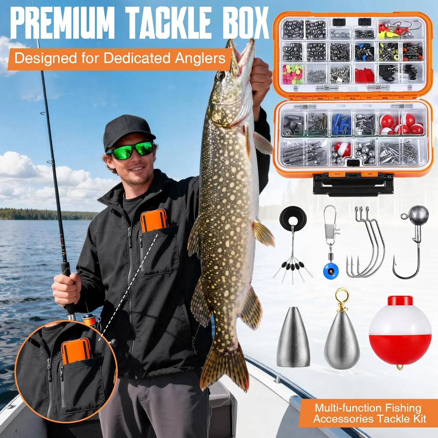 187/343pcs Fishing Accessories Kit, Organized Fishing Tackle Box with Tackle Included, Fishing Hooks, Fishing Weights Sinkers, Fishing Gear and Equipment, Fishing Gift for Men - TikTok Shop 187/343pcs Fishing Accessories Kit, Organized Fishing Tackle Box with Tackle Included, Fishing Hooks, Fishing Weights Sinkers, Fishing Gear and Equipment, Fishing Gift for Men - TikTok Shop