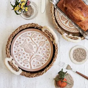 Housewarming Gift Handmade New Home Gift Unique Wedding Gift Newlywed Hostess Gift For Her Bread Warmer Ceramic Warming Stone Basket