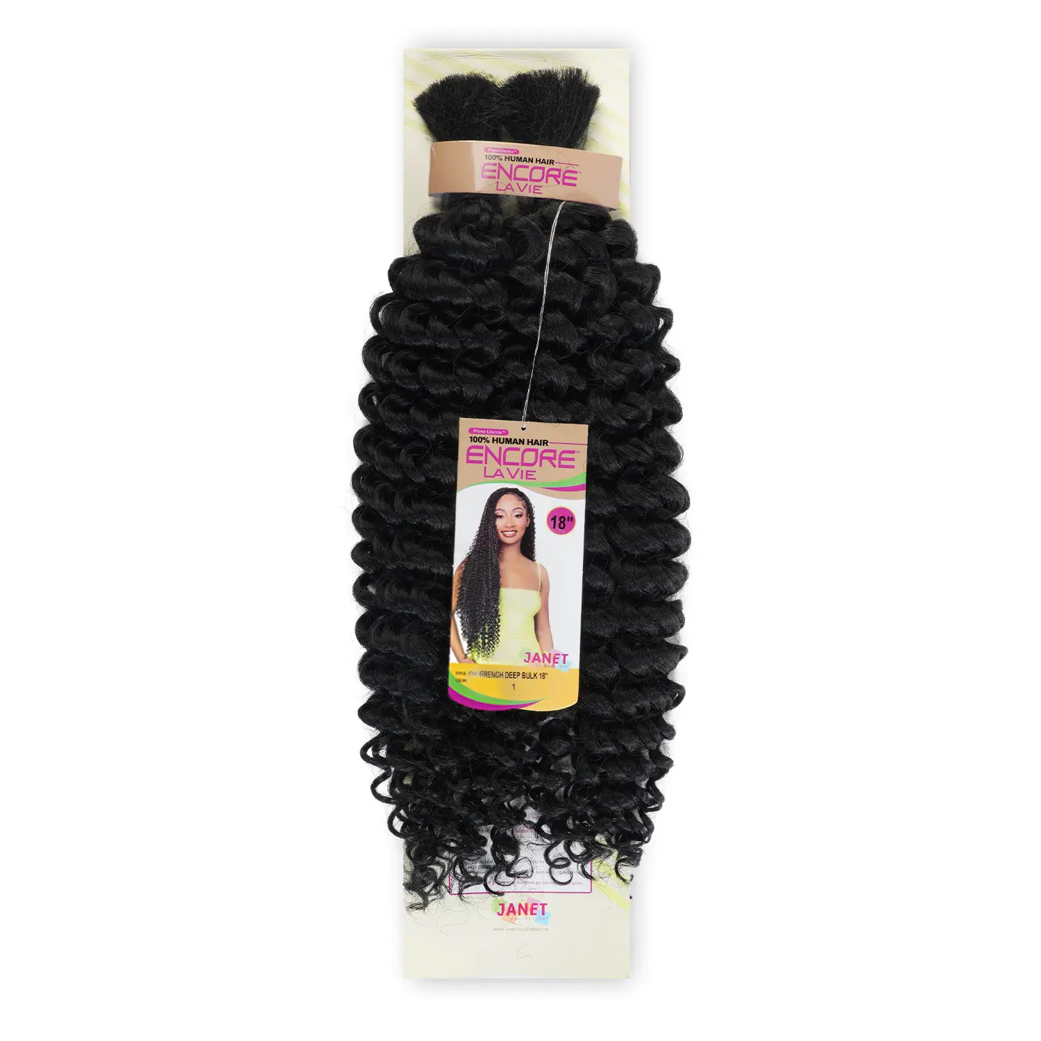 Janet Collection Human Hair Crochet Braids Encore La Vie French Deep Bulk (18-24")