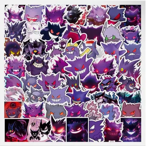 50 Pc Pokemon Stickers Gengar Set
