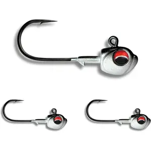 USA BASS TACKLE Mark-17 Tungsten Minnow Head Swimbait Jig, Custom Paint, Owner Hook, Largemouth Smallmouth Bass Fishing