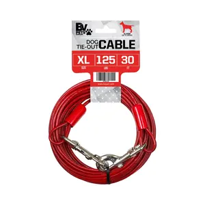 BV Pet Extra-Large Tie Out Cable - for Dogs Up to 125Lbs - 30ft
