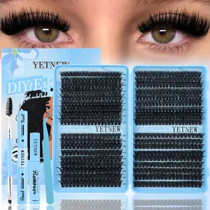 YETNEW | Voluminous Queen Lashes | The New Hit You've Been Waiting For | Ultra Thick, Waterproof, Long-Lasting | Volumizing Style | Beginner DIY Lashes | Essential Clusters | Daily, Outdoor & More