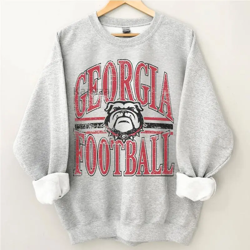 Vintage Georgia Football ASH GREY Sweatshirt, Hometown Game Day Pullover, Retro College Football Graphic, Gift for Fans