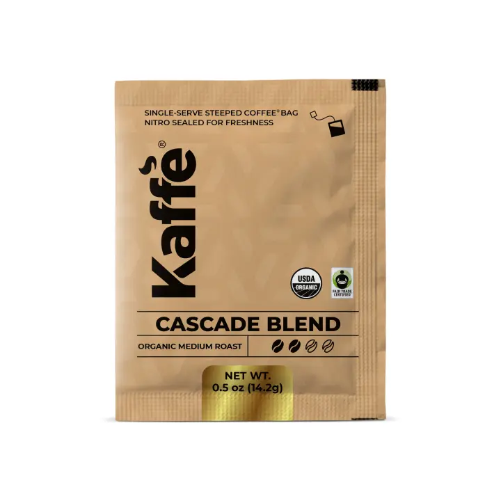 Kaffe Cascade Blend - Medium Roast Coffee Steeped Bag (5pack) Bean Beverage