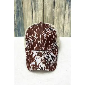 ANIMAL HAIR PRINT BASEBALL HAT