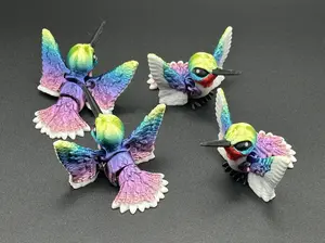 Rainbow Articulated Hummingbird – 3D Printed Fidget Toy