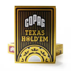 COPAG Texas Hold’em PVC Plastic Card Game Single Deck - Jumbo Index, Classic Size, Washable Card Games