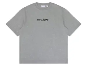 Off-White 'Chalk Arrow' Skate Fit Tee Heather Grey ($375 Retail)