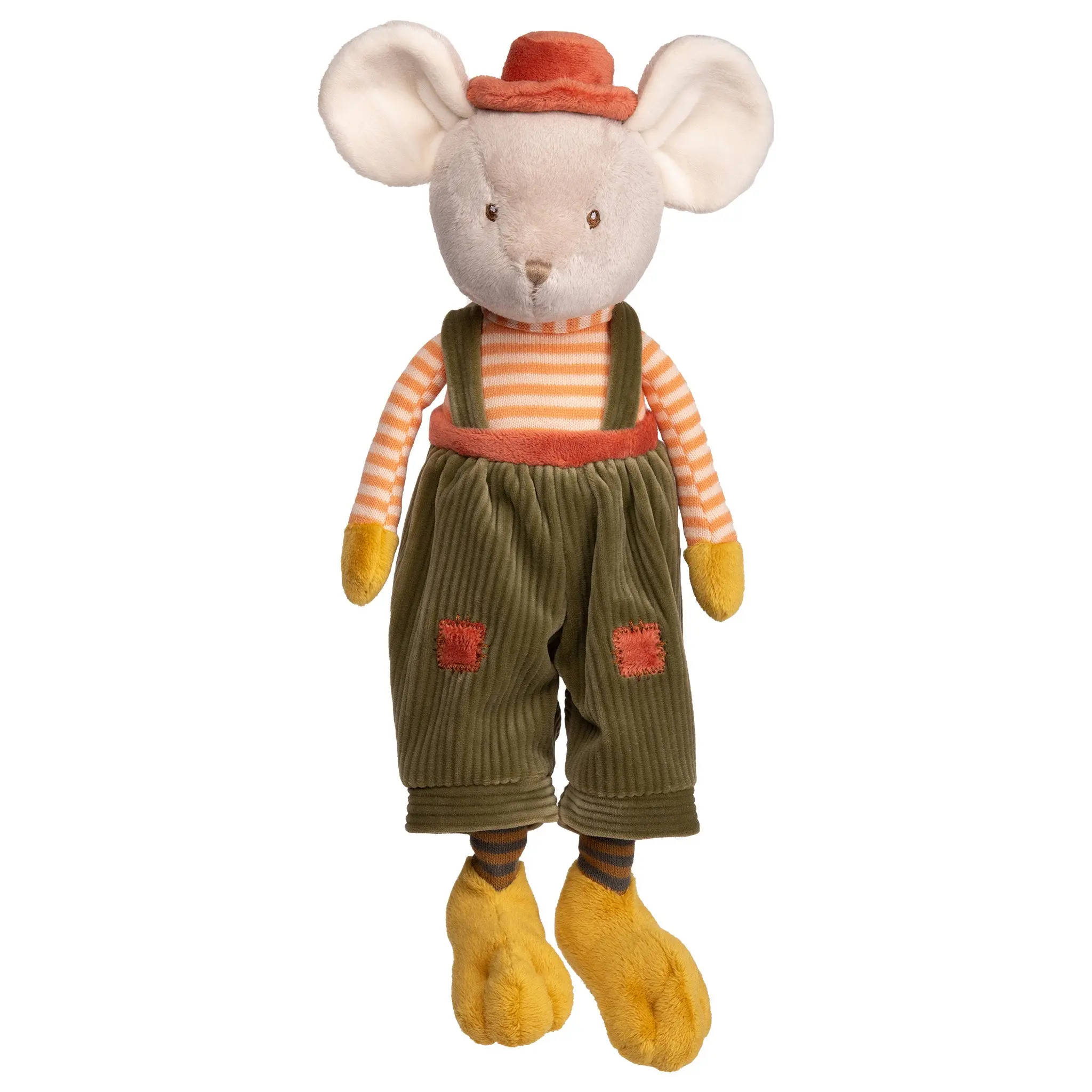 Bukowski Bears Henry Charming & Cuddly Striped Shirt Stuffed Mouse Toy, Unisex 0+ Years Collectibles, Kid-Safe Soft Plush, 12 in Tall