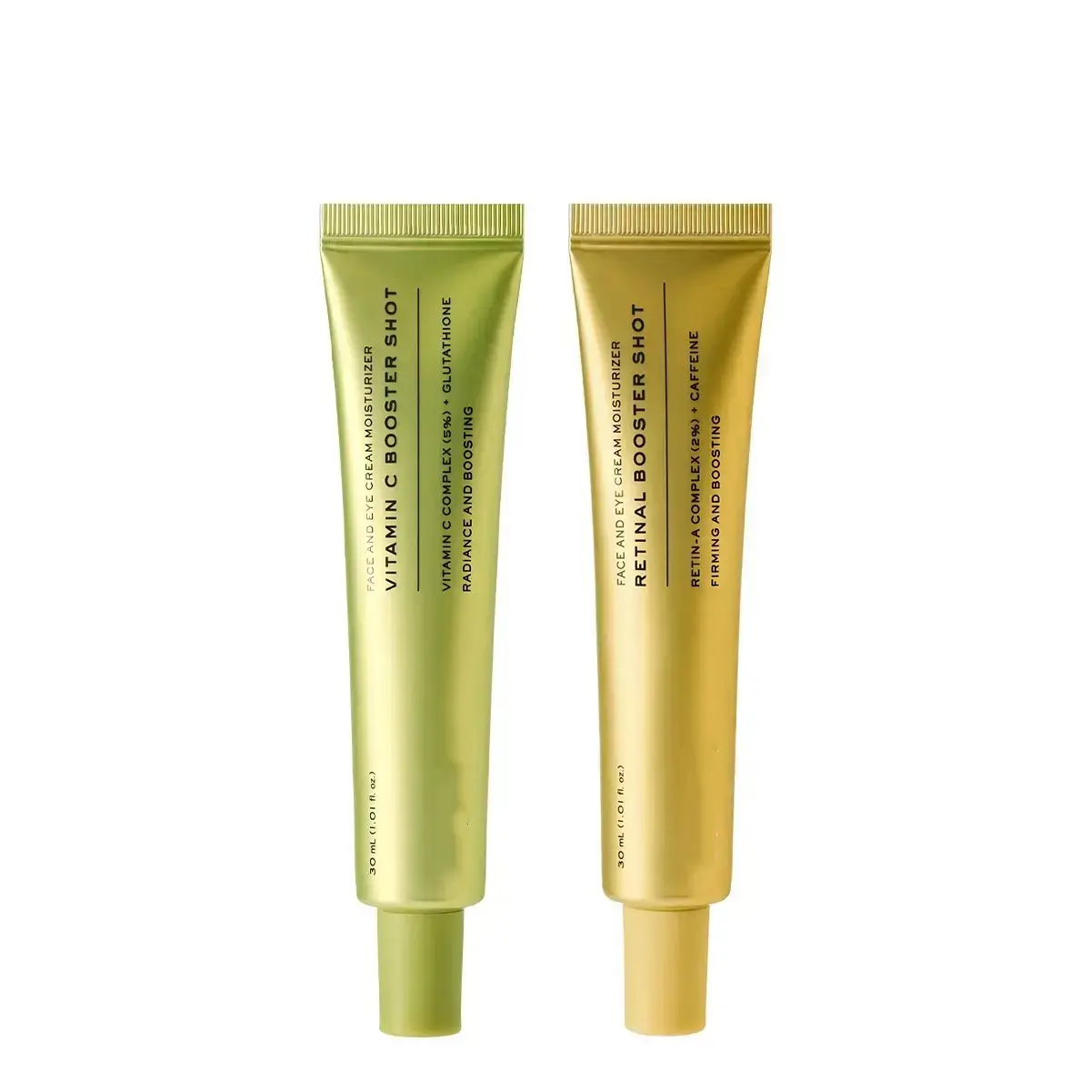 Booster Shot Skin Renewal Duo - Vitamin C & Retinal for Day And Night Brightening, Pore Minimizing, Moisturizing, and Fades Dark Spots